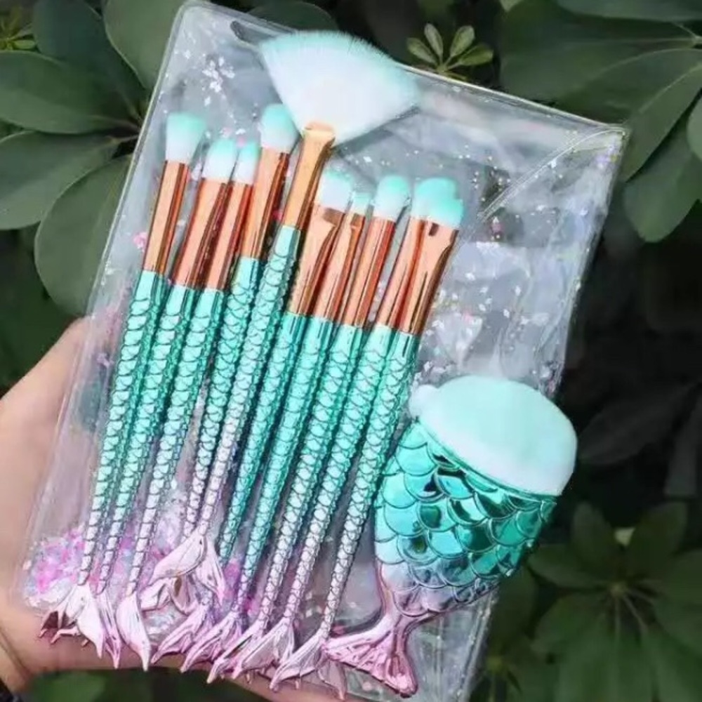 Mermaid 11pcs Makeup Brushes